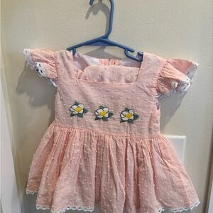 Pink Swiss Dot Magnolia Diaper Set